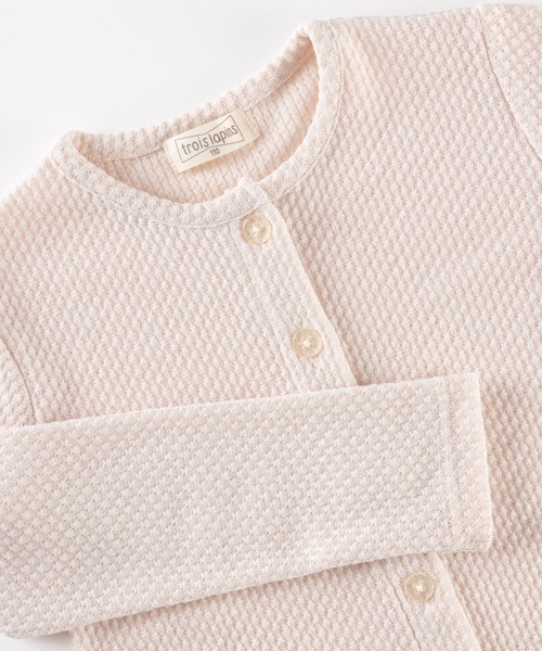 trois lapins kp（トロワラパンケーピー）の「お花刺しゅう ジャガードカーディガン(110～160)（カーディガン/ボレロ・キッズ・ブルー系その他/キナリ・130cm/160cm/140cm/120cm/110cm/150cm）」の6枚目の写真