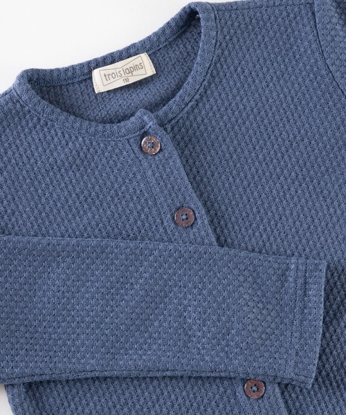 trois lapins kp（トロワラパンケーピー）の「お花刺しゅう ジャガードカーディガン(110～160)（カーディガン/ボレロ・キッズ・ブルー系その他/キナリ・130cm/160cm/140cm/120cm/110cm/150cm）」の11枚目の写真