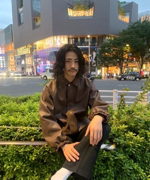 CIAOPANIC（チャオパニック）の「オーバーサイズフェイクレザージャケット（ブルゾン・レディース・ブラック/アイボリー/ブラウン・MEDIUM/LARGE）」の20枚目の写真