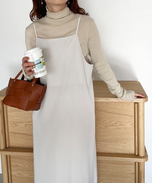 DISCOAT（ディスコート）の「マキシキャミワンピース（ワンピース・レディース・アイボリー/ブラック・FREE）」の9枚目の写真