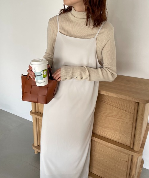 DISCOAT（ディスコート）の「マキシキャミワンピース（ワンピース・レディース・アイボリー/ブラック・FREE）」の10枚目の写真