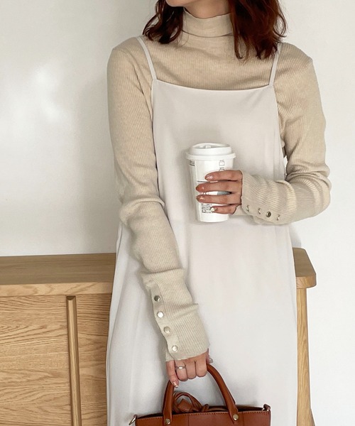 DISCOAT（ディスコート）の「マキシキャミワンピース（ワンピース・レディース・アイボリー/ブラック・FREE）」の8枚目の写真