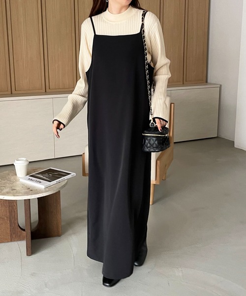 DISCOAT（ディスコート）の「マキシキャミワンピース（ワンピース・レディース・アイボリー/ブラック・FREE）」の12枚目の写真