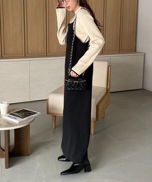 DISCOAT（ディスコート）の「マキシキャミワンピース（ワンピース・レディース・アイボリー/ブラック・FREE）」の13枚目の写真