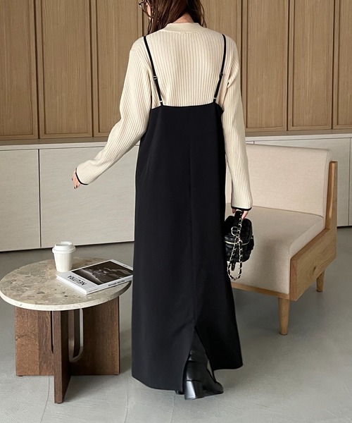 DISCOAT（ディスコート）の「マキシキャミワンピース（ワンピース・レディース・アイボリー/ブラック・FREE）」の14枚目の写真