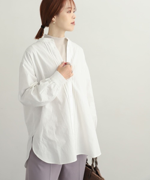 URBAN RESEARCH DOORS(アーバンリサーチドアーズ)の「ピンタックシャツチュニック(シャツ/ブラウス・レディース・ブラック/ベージュ/オフホワイト・MEDIUM)」の11枚目の写真