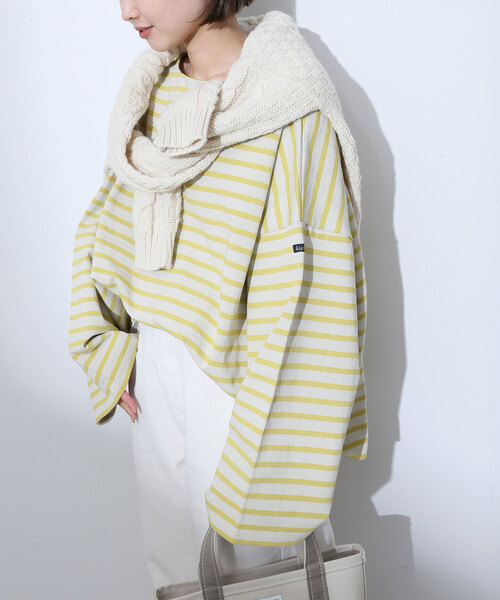 セール】【LE MINOR/ルミノア】SLOBE別注 ビッグボーダーカットソー（T