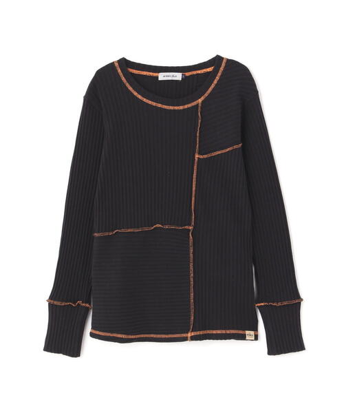 AVIREX（アヴィレックス）の「《直営店限定》RANDOM RIB MILITARY TOPS/ ランダムリブミリタリートップス（Tシャツ/カットソー・レディース・ブラック/ホワイト系2/ミント・M/S）」の21枚目の写真