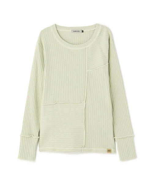 AVIREX（アヴィレックス）の「《直営店限定》RANDOM RIB MILITARY TOPS/ ランダムリブミリタリートップス（Tシャツ/カットソー・レディース・ブラック/ホワイト系2/ミント・M/S）」の16枚目の写真