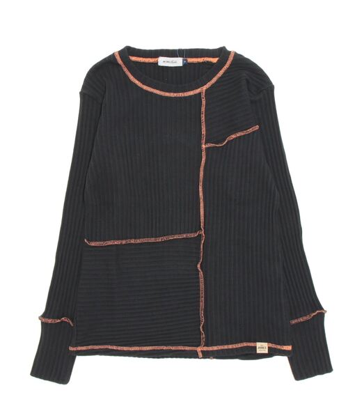 AVIREX（アヴィレックス）の「《直営店限定》RANDOM RIB MILITARY TOPS/ ランダムリブミリタリートップス（Tシャツ/カットソー・レディース・ブラック/ホワイト系2/ミント・M/S）」の13枚目の写真