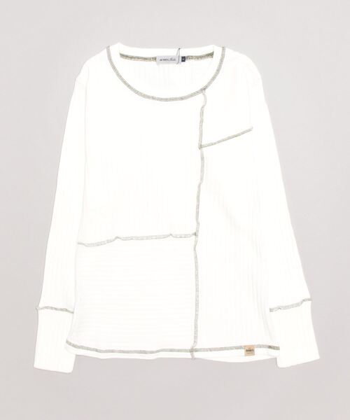 AVIREX（アヴィレックス）の「《直営店限定》RANDOM RIB MILITARY TOPS/ ランダムリブミリタリートップス（Tシャツ/カットソー・レディース・ブラック/ホワイト系2/ミント・M/S）」の12枚目の写真