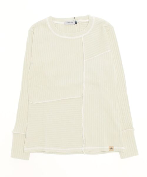 AVIREX（アヴィレックス）の「《直営店限定》RANDOM RIB MILITARY TOPS/ ランダムリブミリタリートップス（Tシャツ/カットソー・レディース・ブラック/ホワイト系2/ミント・M/S）」の14枚目の写真