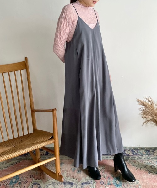 LOWRYS FARM（ローリーズファーム）の「ボリュームキャミワンピース　184858（ワンピース・レディース・ベージュ/グレー/ブラック・FREE）」の9枚目の写真