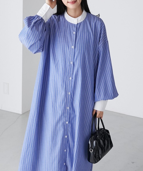 marble SUD マーブルシュッド ジャガード シャツ ワンピース