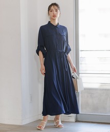 【WEB限定】フロントボタンナローワンピース187963