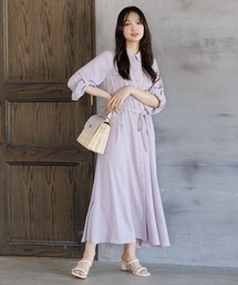 【WEB限定】フロントボタンナローワンピース187963