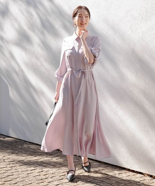 AND ROMEO ワンピース Andemiu（アンデミュウ）の「【WEB限定】フロントボタンナロー