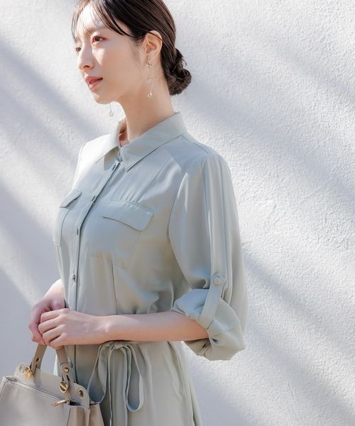 AND ROMEO ワンピース Andemiu（アンデミュウ）の「【WEB限定】フロントボタンナロー