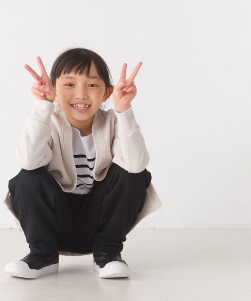 OMNES（オムネス）の「キッズ裏毛Vネックカーディガン（カーディガン/ボレロ・キッズ・ブルー/アイボリー/ブラック/ラベンダー・120/100/130/110/140/80/90）」の21枚目の写真