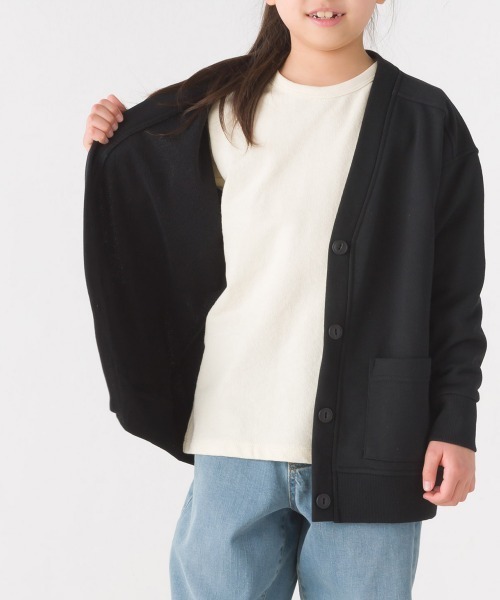 OMNES（オムネス）の「キッズ裏毛Vネックカーディガン（カーディガン/ボレロ・キッズ・ブルー/アイボリー/ブラック/ラベンダー・120/100/130/110/140/80/90）」の15枚目の写真