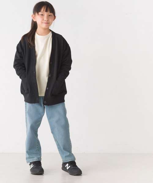 OMNES（オムネス）の「キッズ裏毛Vネックカーディガン（カーディガン/ボレロ・キッズ・ブルー/アイボリー/ブラック/ラベンダー・120/100/130/110/140/80/90）」の18枚目の写真