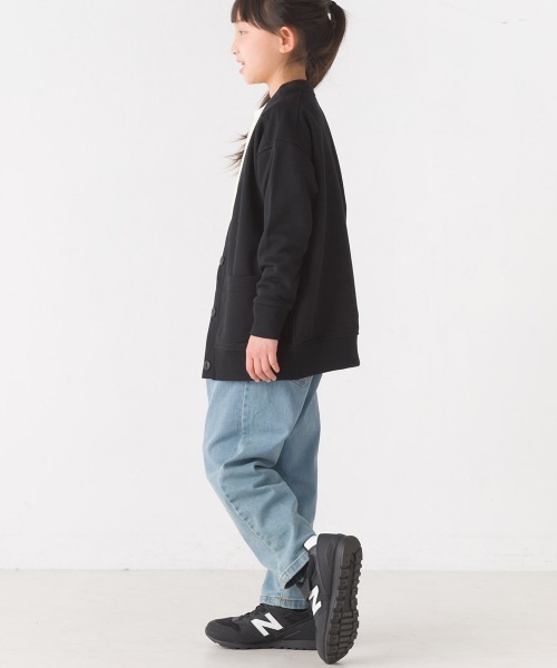 OMNES（オムネス）の「キッズ裏毛Vネックカーディガン（カーディガン/ボレロ・キッズ・ブルー/アイボリー/ブラック/ラベンダー・120/100/130/110/140/80/90）」の22枚目の写真