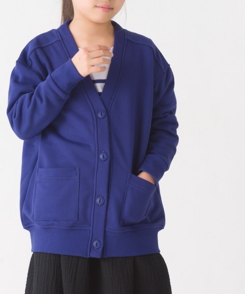 OMNES（オムネス）の「キッズ裏毛Vネックカーディガン（カーディガン/ボレロ・キッズ・ブルー/アイボリー/ブラック/ラベンダー・120/100/130/110/140/80/90）」の16枚目の写真