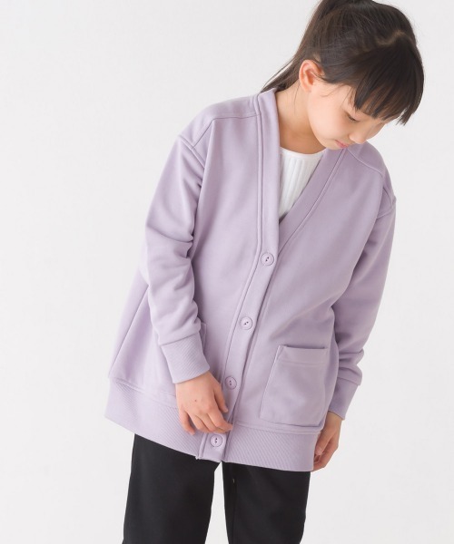OMNES（オムネス）の「キッズ裏毛Vネックカーディガン（カーディガン/ボレロ・キッズ・ブルー/アイボリー/ブラック/ラベンダー・120/100/130/110/140/80/90）」の19枚目の写真