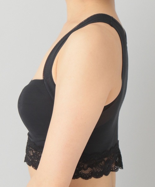 A part by（アパートバイ）の「【e/rm×HAKUTORIKO】ノンワイヤーサポートブラ（ブラジャー・レディース・ブラック・MEDIUM/LARGE）」の4枚目の写真