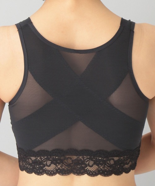 A part by（アパートバイ）の「【e/rm×HAKUTORIKO】ノンワイヤーサポートブラ（ブラジャー・レディース・ブラック・MEDIUM/LARGE）」の9枚目の写真