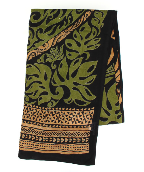 Kahiko(カヒコ)の「【kahiko】ポリネシアントライバルサローン(ストール/ショール・レディース・ブルー/ベージュ/ブラック/グリーン/グレー/ネイビー/パープル・FREE)」の3枚目の写真