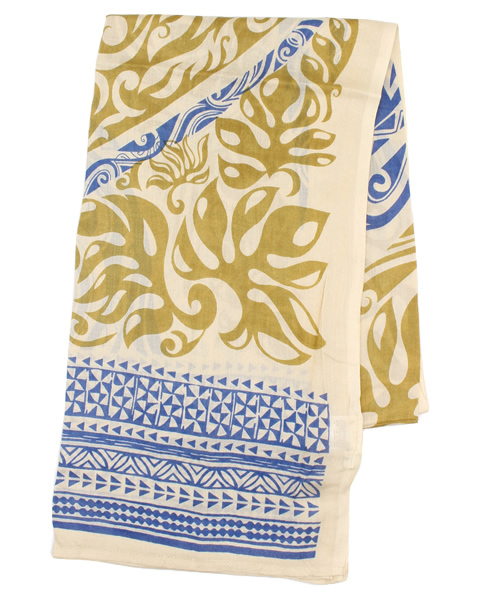 Kahiko(カヒコ)の「【kahiko】ポリネシアントライバルサローン(ストール/ショール・レディース・ブルー/ベージュ/ブラック/グリーン/グレー/ネイビー/パープル・FREE)」の15枚目の写真