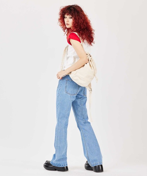 X-girl(エックスガール)の「MINI KNAPSACK(バックパック/リュック・レディース・ブラック/オフホワイト/ライトブルー・ONE SIZE)」の14枚目の写真