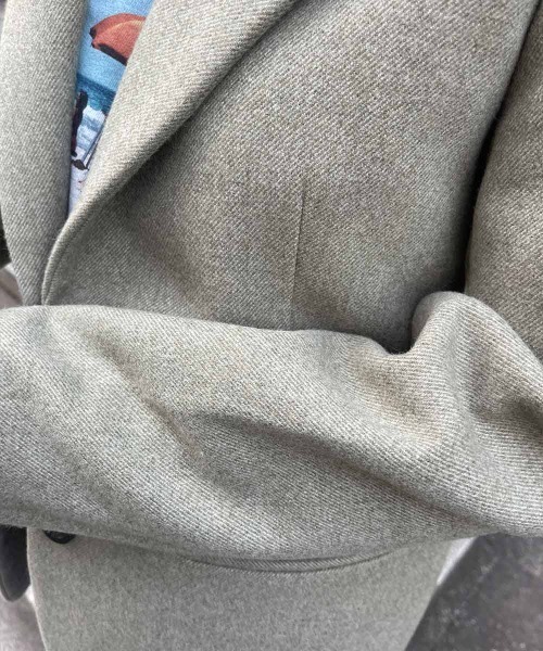 esutoreja（エストレジャ）の「アースカラーカジュアルジャケット（テーラードジャケット・レディース・グレー/カーキ/ベージュ・FREE）」の9枚目の写真