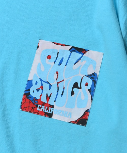 SALT&MUGS(ソルトアンドマグス)の「VINTAGE FABRIC PKT TEE(Tシャツ/カットソー・メンズ・ブルー/オレンジ/ホワイト/イエロー・SMALL/MEDIUM/X-LARGE/LARGE)」の8枚目の写真