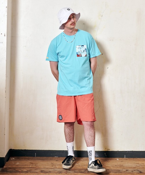 SALT&MUGS(ソルトアンドマグス)の「VINTAGE FABRIC PKT TEE(Tシャツ/カットソー・メンズ・ブルー/オレンジ/ホワイト/イエロー・SMALL/MEDIUM/X-LARGE/LARGE)」の13枚目の写真
