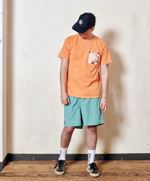 SALT&MUGS(ソルトアンドマグス)の「VINTAGE FABRIC PKT TEE(Tシャツ/カットソー・メンズ・ブルー/オレンジ/ホワイト/イエロー・SMALL/MEDIUM/X-LARGE/LARGE)」の16枚目の写真