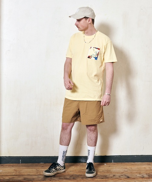 SALT&MUGS(ソルトアンドマグス)の「VINTAGE FABRIC PKT TEE(Tシャツ/カットソー・メンズ・ブルー/オレンジ/ホワイト/イエロー・SMALL/MEDIUM/X-LARGE/LARGE)」の18枚目の写真