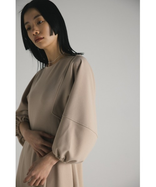 セール】ランタンスリーブジャージーワンピース（ワンピース