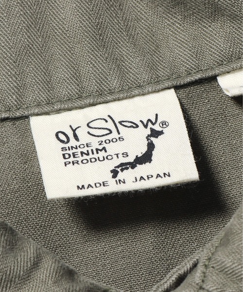 orSlow(オアスロウ)の「orSlow/オアスロウ US ARMY M43 HBT JACKET ミリタリージャケット(ミリタリージャケット・メンズ・グリーン・3/4/2)」の5枚目の写真