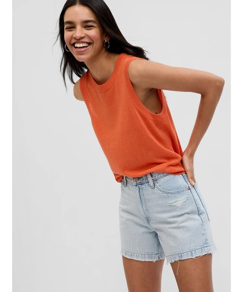 GAP（ギャップ）の「リネンブレンドノースリーブニット（ニット/セーター・レディース・コーラル/その他/ブラック系その他・L/XL/M/S/XS/XXS）」の3枚目の写真