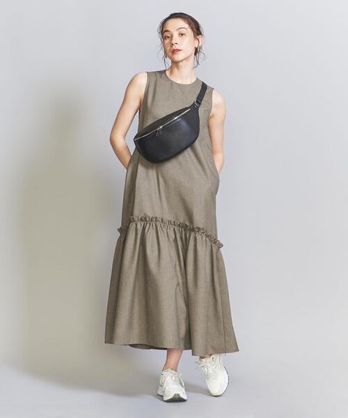リネンライク ティアードワンピース ビューティーアンドユース BEAUTY&YOUTH UNITED ARROWS（ビューティーアンドユース
