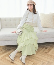 ティアードロングスカート