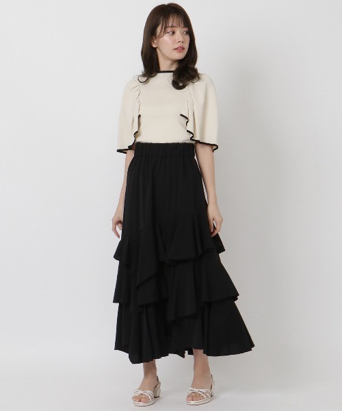 WILLSELECTION（ウィルセレクション）の「ティアードロングスカート（スカート・レディース・ピンク/グリーン/ブラック・MEDIUM）」の2枚目の写真