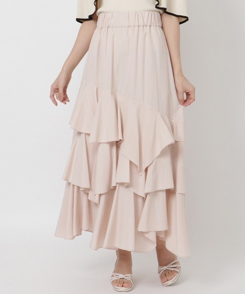 WILLSELECTION（ウィルセレクション）の「ティアードロングスカート（スカート・レディース・ピンク/グリーン/ブラック・MEDIUM）」の9枚目の写真