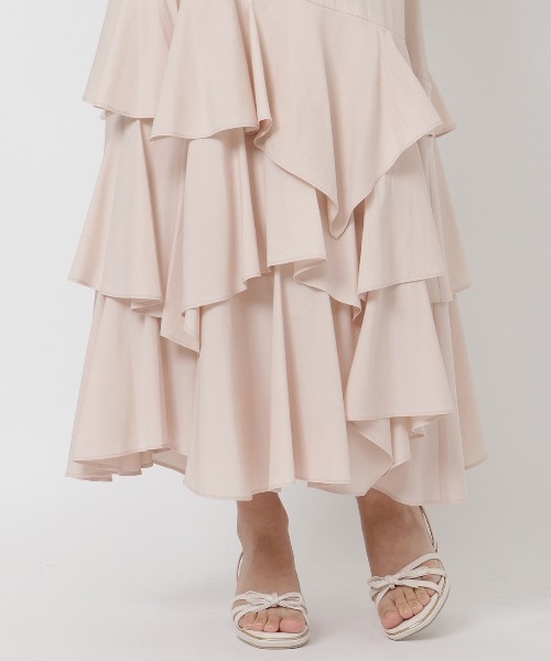 WILLSELECTION（ウィルセレクション）の「ティアードロングスカート（スカート・レディース・ピンク/グリーン/ブラック・MEDIUM）」の4枚目の写真