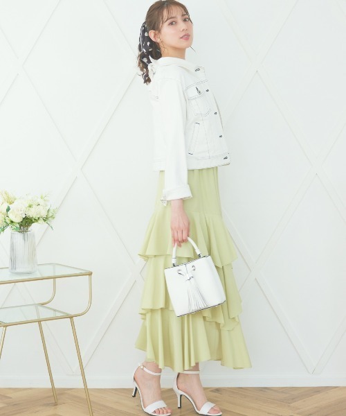 WILLSELECTION（ウィルセレクション）の「ティアードロングスカート（スカート・レディース・ピンク/グリーン/ブラック・MEDIUM）」の14枚目の写真