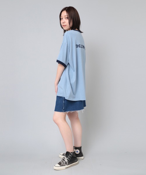 RNA（アールエヌエー）の「M2063 ＳＥＬＦＨＯＯＤリンガーＢＩＧ　Ｔ（Tシャツ/カットソー・レディース・ライトブルー/ホワイト/スミクロ・MEDIUM）」の21枚目の写真