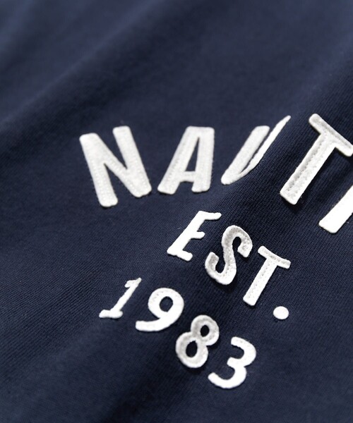 NAUTICA（ノーティカ）の「NAUTICA/ノーティカ Felt Pach Arch Logo S/S/フェルト パッチ アーチロゴ ショートスリーブTシャツ（Tシャツ/カットソー・メンズ・グリーン/ネイビー/ライトグレー/ブラウン/ホワイト・LARGE/X-LARGE/MEDIUM/SMALL）」の6枚目の写真
