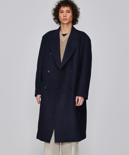 Iroquois(イロコイ)の「TECH MELTON CO(チェスターコート・メンズ・ネイビー/ブラック・1/2/3)」の2枚目の写真